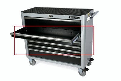 Mitten l�da med skenor